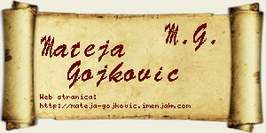 Mateja Gojković vizit kartica